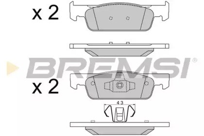 Тормозные колодки BP3512 BREMSI