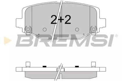 Задние колодки BP3544 BREMSI