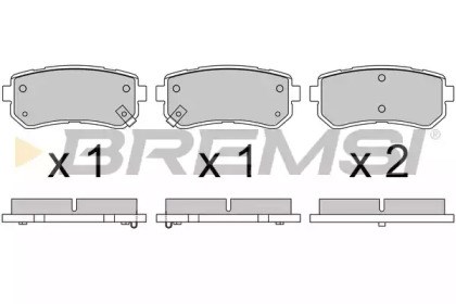 Комплект задних колодок BP3614 BREMSI