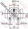 Рабочий тормозной цилиндр BWH391 TRW