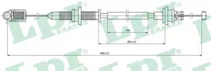 Трос акселератора C0131A LPR