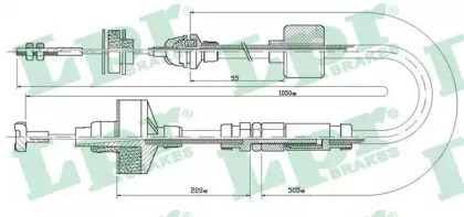 Тросик сцепления C0309C LPR