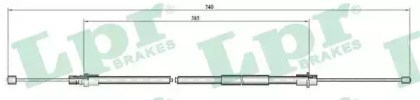 Трос стояночного тормоза задний левый C0649B LPR