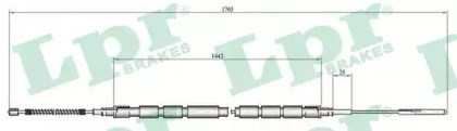 Задний трос ручника C0657B LPR