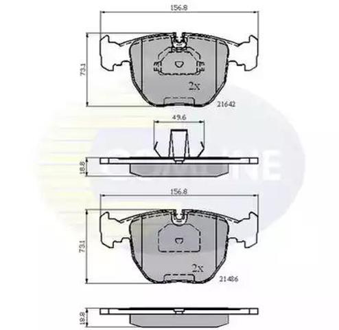 Колодки тормозные передние дисковые CBP01096 COMLINE
