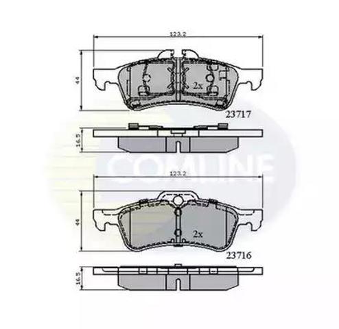 Комплект задних колодок CBP01317 COMLINE