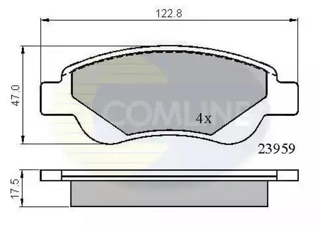 Колодки тормозные передние дисковые CBP01552 COMLINE