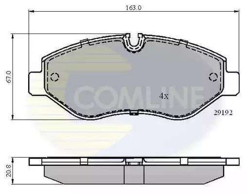 Колодки тормозные передние дисковые CBP01555 COMLINE
