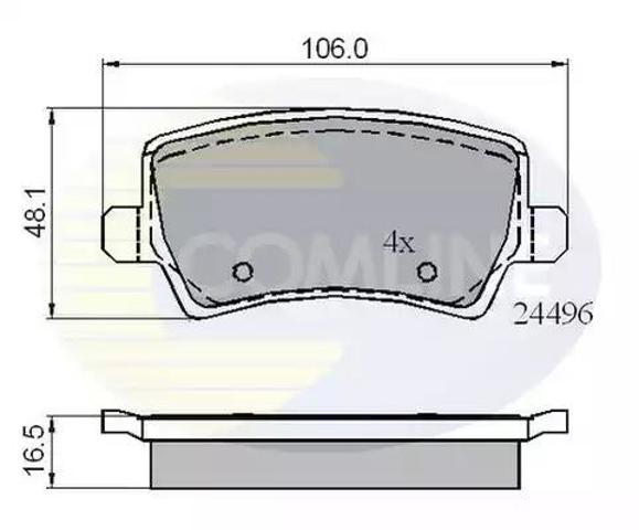 COMLINE CBP01613 Задние тормозные колодки в наличии Ужгород