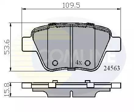 Комплект задних колодок CBP02022 COMLINE