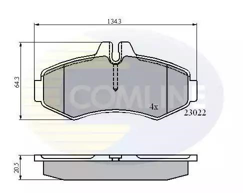Тормозные колодки CBP0480 COMLINE