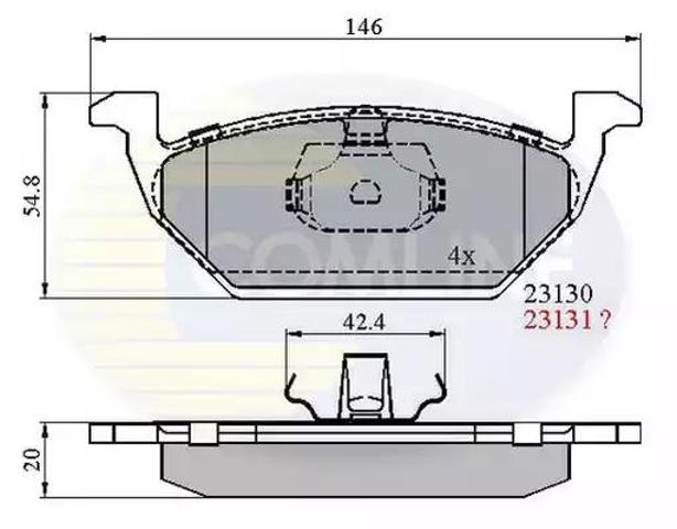 Колодки CBP0737 COMLINE