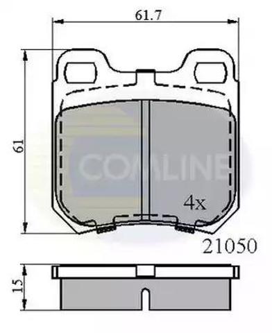 Комплект задних колодок CBP0741 COMLINE