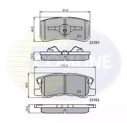 Колодки тормозные задние, дисковые CBP0905 COMLINE