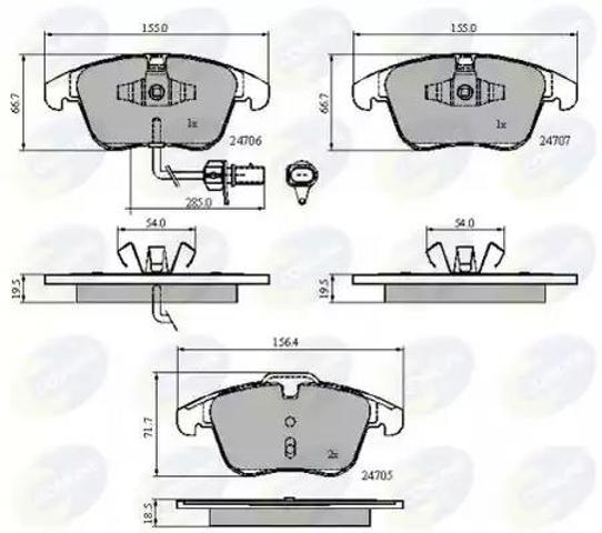 Колодки передние CBP11591 COMLINE