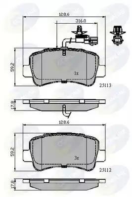 Колодки дисковые  CBP12105 COMLINE