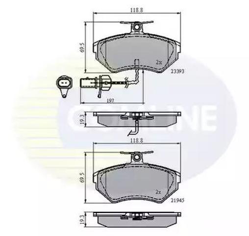 Колодки тормозные дисковые комплект CBP1736 COMLINE
