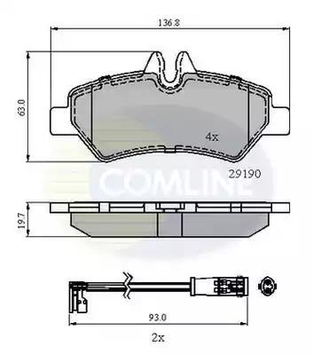 Колодки гальмові задні, дискові CBP21556 Comline