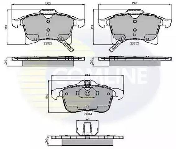 Колодки тормозные передние дисковые CBP31307 COMLINE
