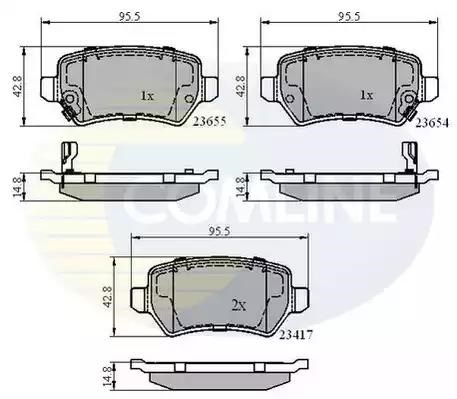 Задние дисковые колодки CBP31551 COMLINE