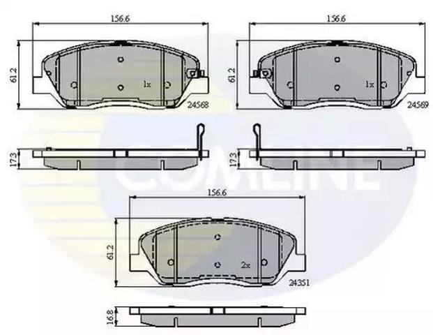 CBP31676 COMLINE Передние тормозные колодки купить в Тернополь