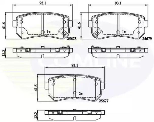 COMLINE CBP32276 Колодки тормозные задние дисковые в наличии Запорожье