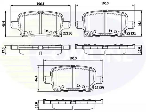 Колодки тормозные дисковые комплект CBP32307 COMLINE