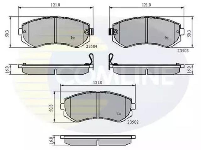 Колодки тормозные дисковые комплект CBP3484 COMLINE