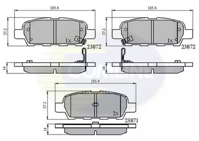 Комплект задних колодок CBP3912 COMLINE