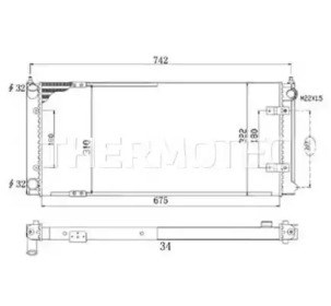 Радиатор охлаждения двигателя D7W028TT THERMOTEC