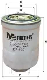 MFILTER DF690 Фильтр топливный в наличии Киев