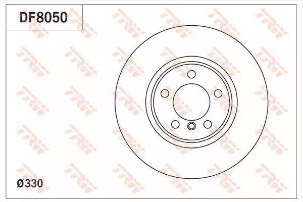 Диск тормозной передний DF8050 TRW