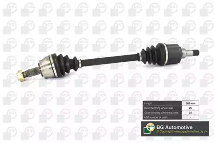 Полуось передняя левая DS1428L BGA