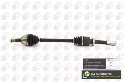 Полуось передняя, правая DS7326R BGA