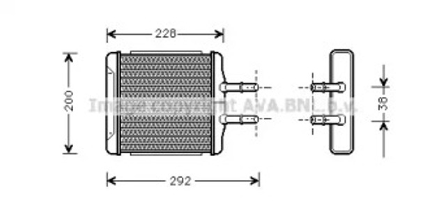 Радиатор отопителя DW6027 AVA