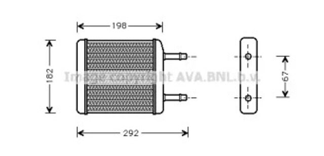 Радиатор печки (отопителя) DWA6024 AVA