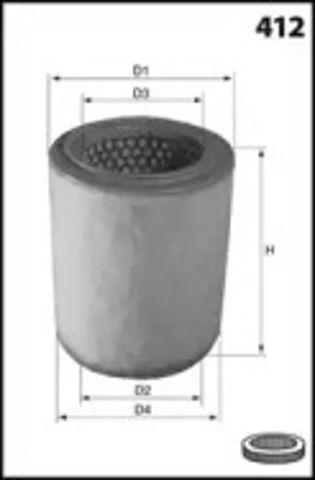 Элемент воздушного фильтра EL9222 MECAFILTER