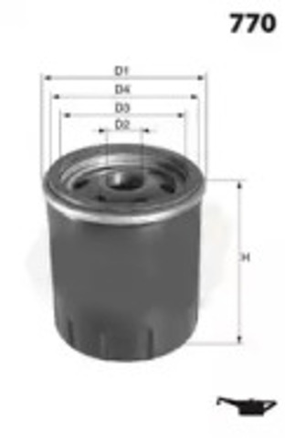 MECAFILTER ELH4454 Фильтр масляный в наличии Черкассы