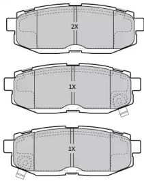 Комплект задних колодок FBP1886 FREMAX