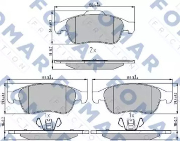 Колодки FO931481 FOMAR