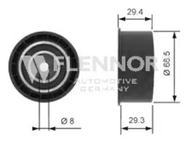 Паразитный ролик ГРМ FU14102 FLENNOR