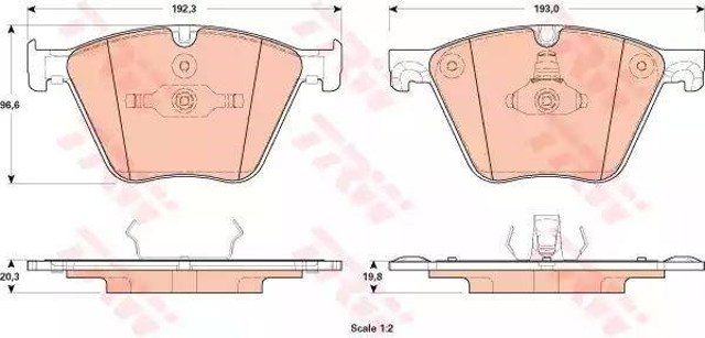 Тормозные колодки GDB1915 TRW