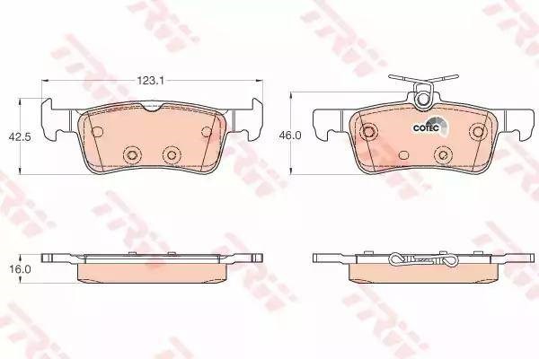 TRW GDB2055 Колодки тормозные задние дисковые в наличии Львов