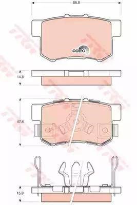 Колодки дисковые  GDB3438 TRW