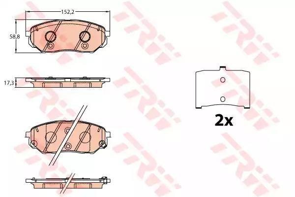 TRW GDB3638 Колодки тормозные передние дисковые в наличии Львов