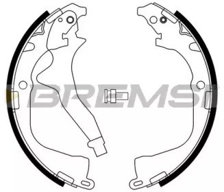 Задние барабанные колодки GF0561 BREMSI