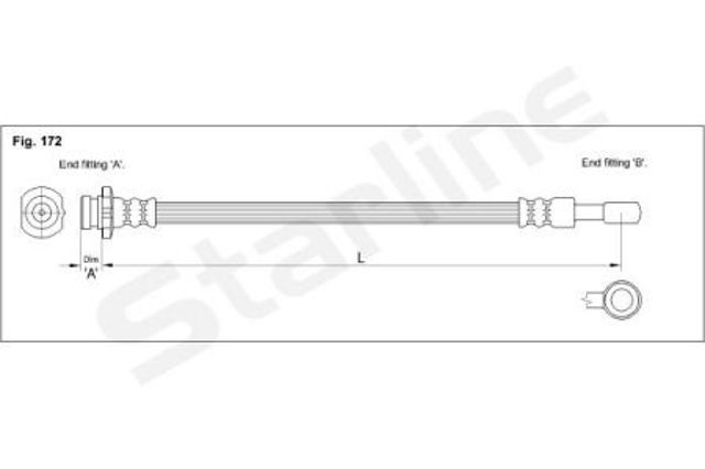 Тормозной шланг задний HABH12001 STARLINE
