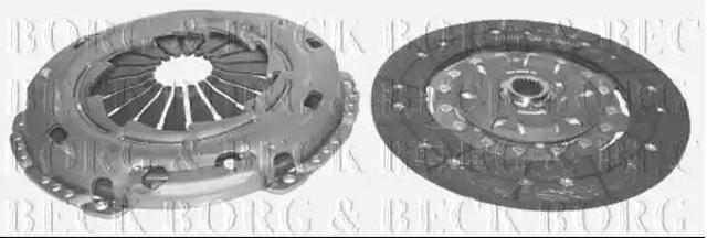 Комплект сцепления (диск, корзина, подшипник) HK2002 BORG&BECK