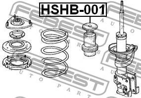 HSHB001 FEBEST Буфер (отбойник) амортизатора переднего + пыльник купить в Одесса