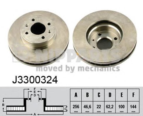 Диск тормозной передний J3300324 NIPPARTS